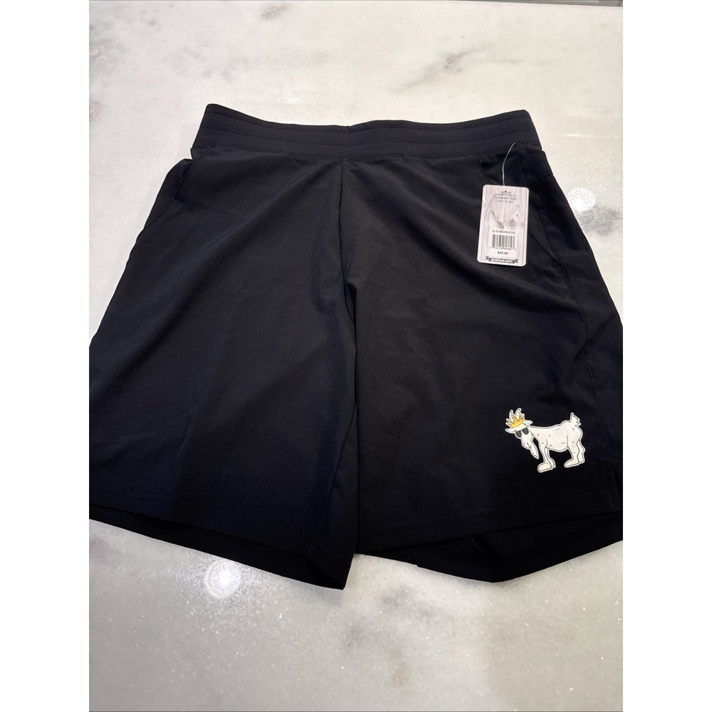 GOAT USA Performance Shorts Mens Medium Black Chuck The Goat Graphic‎ GU-1500